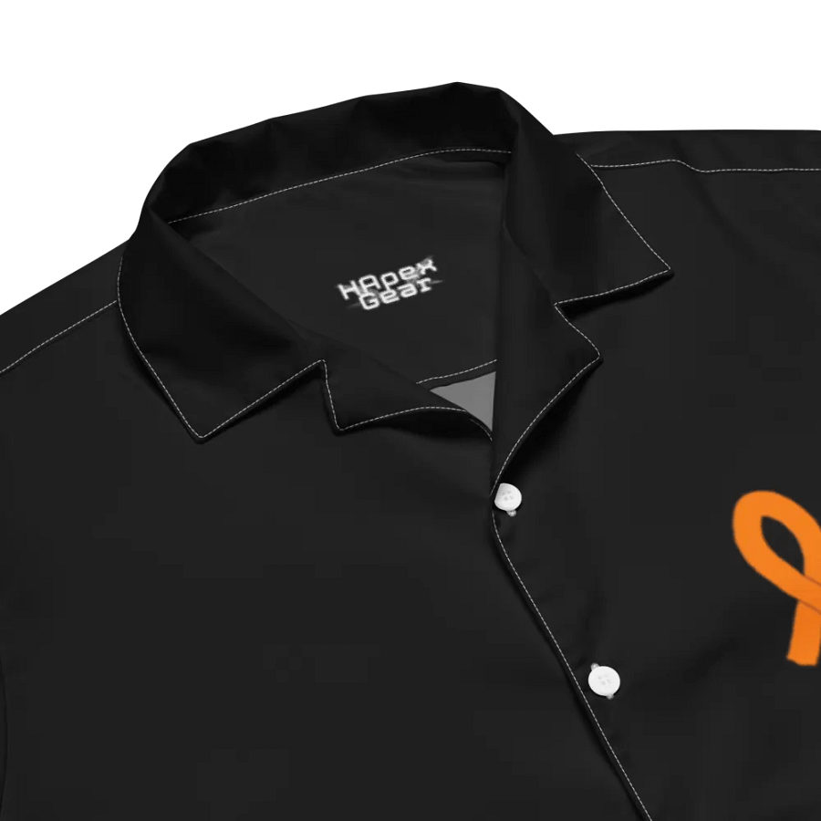 White HApex Gear White Logo Cancer Awareness Orange Ribbon. Black Hawaiian Shirt product image (5)