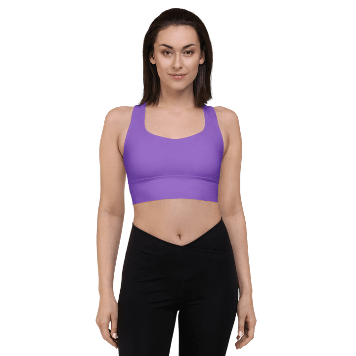 Plain Color Amethyst Longline Sports Bra product image (1)