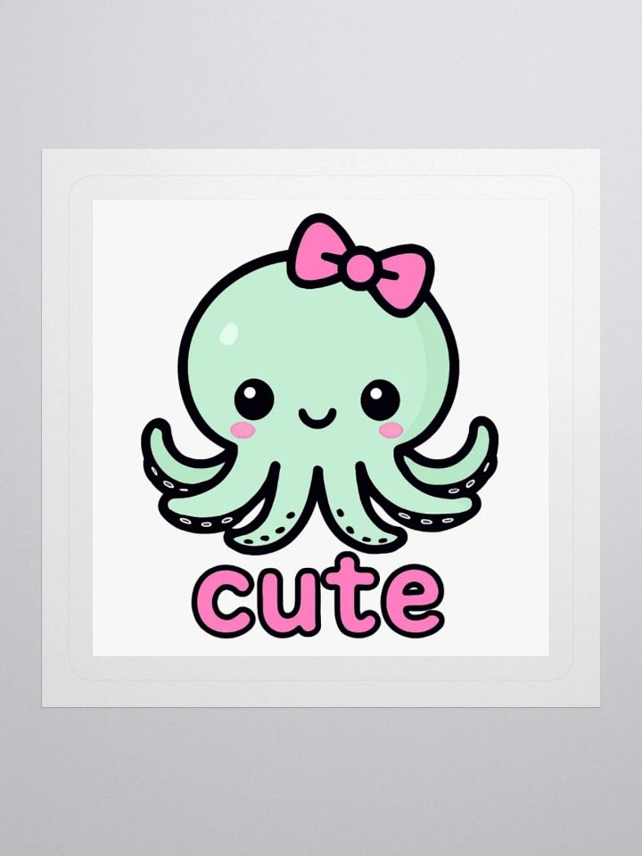 Cute Octopus Kiss Cut Sticker product image (2)