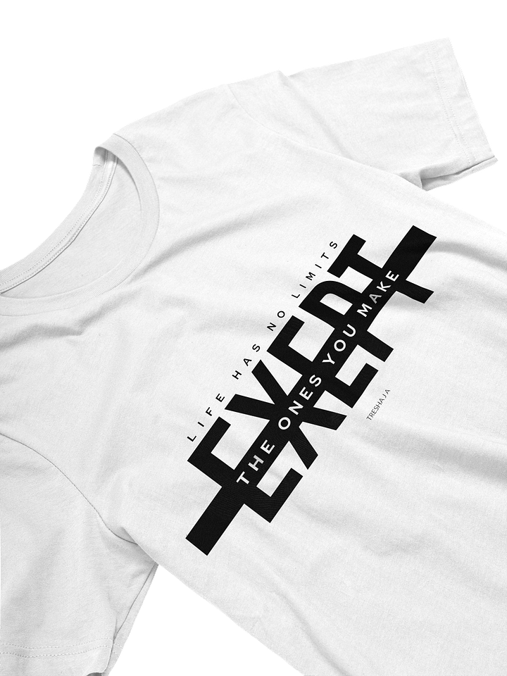 No Limits White Tee – Break the Box You Built product image (2)