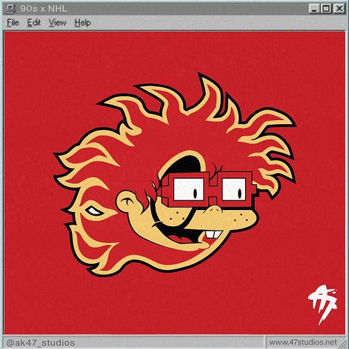 90’s x NHL Series - Calgary Chuckies 
.
.
#nhl #nhlhockey #nhlallstar #nhlflames #calgary #calgaryflames #flames #flameshocke...