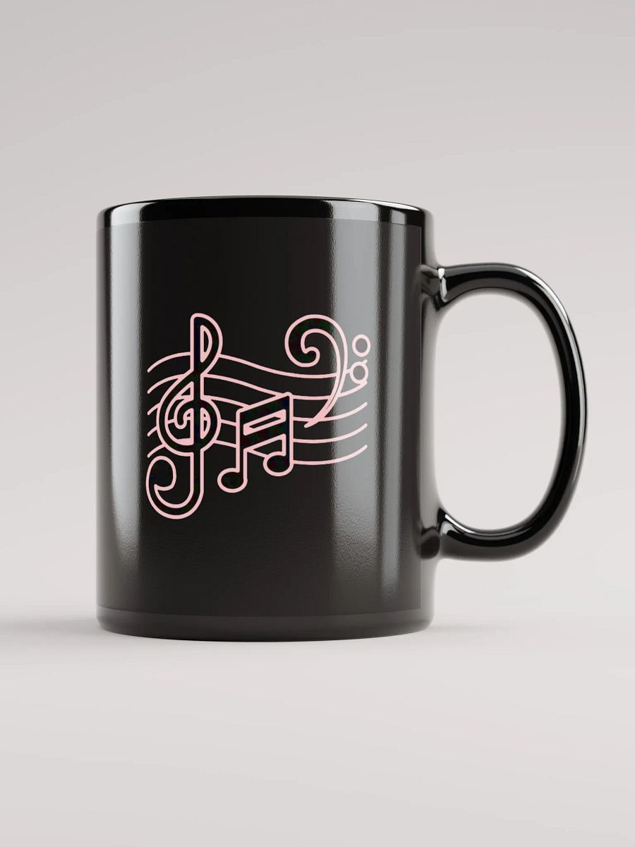 Vibrant Musical Notes Magic Mug Black product image (1)