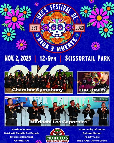 I’m honored to have been accepted as a vendor for @okcfestivalvidaymuerte at @scissortailpark, a beautiful celebration of lif...