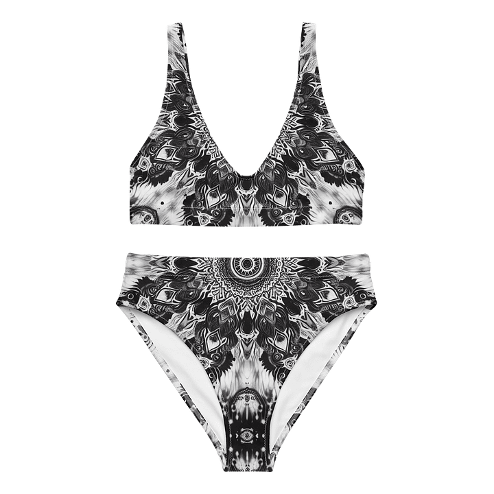 Black & White Octopus Tie Dye High Waisted Bikini Set product image (1)