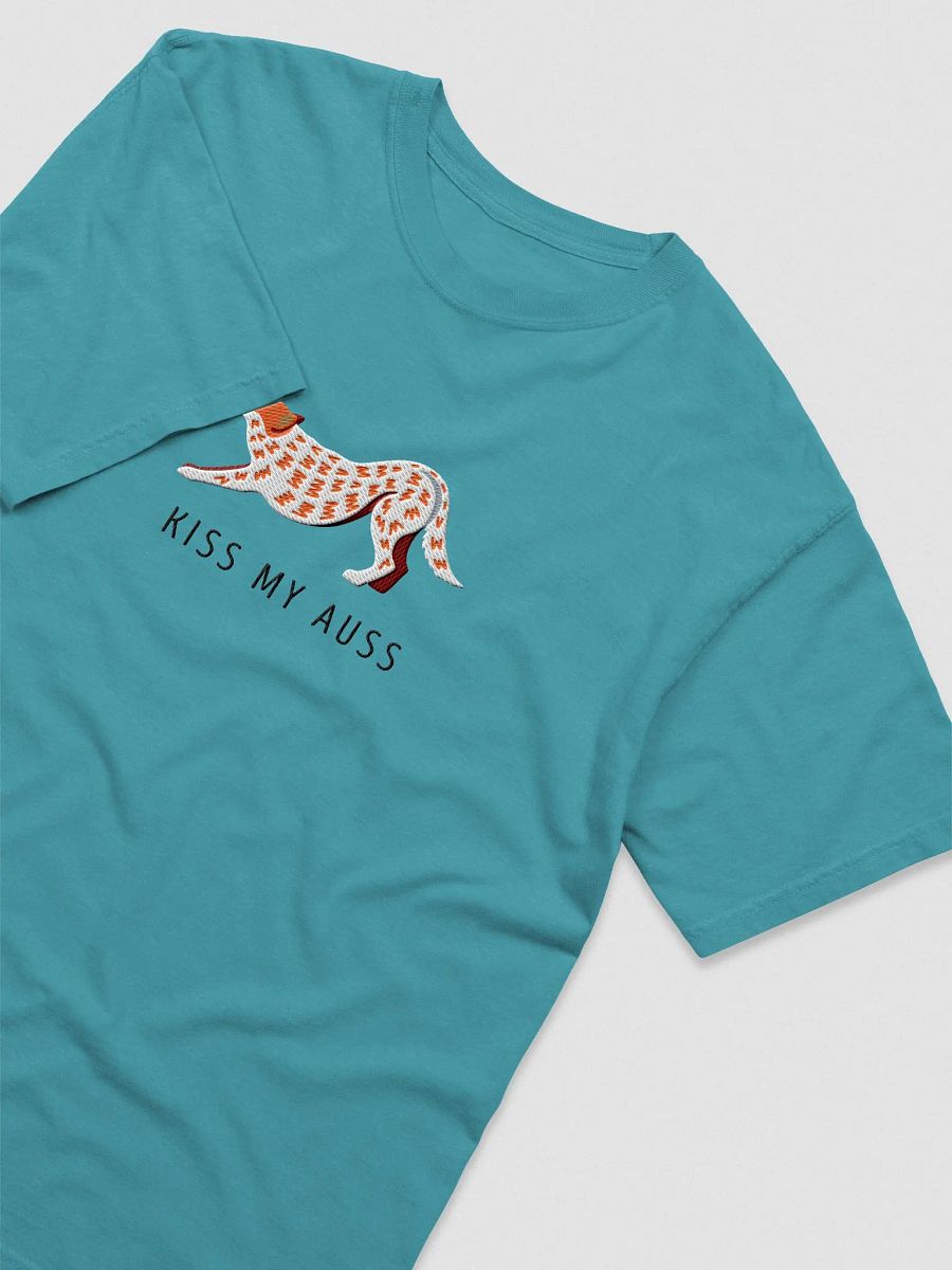 Kiss My Auss T-Shirt(Embroidered) of an Australian Cattle Dog(Red Heeler) product image (5)