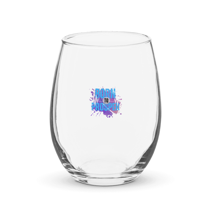 Born to Prosper Tiny Print Reverie Stemless Wine Glass product image (1)