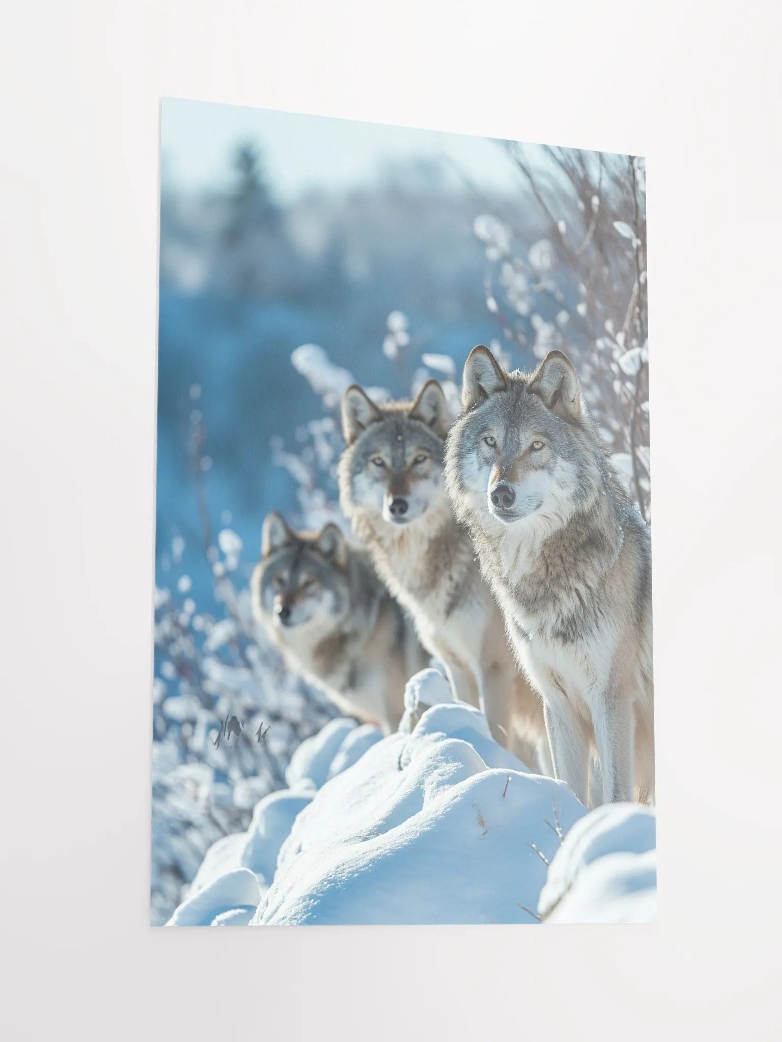 Wolf Pack in Snow: Majestic Winter Scene product image (4)