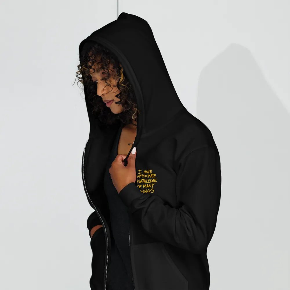 Demon Cat With Text on the Front Classic Zip Hoodie Multicolor product image (11)
