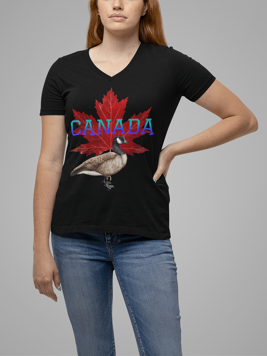 Canadian Goose Leaf V-Neck Tee product image (1)