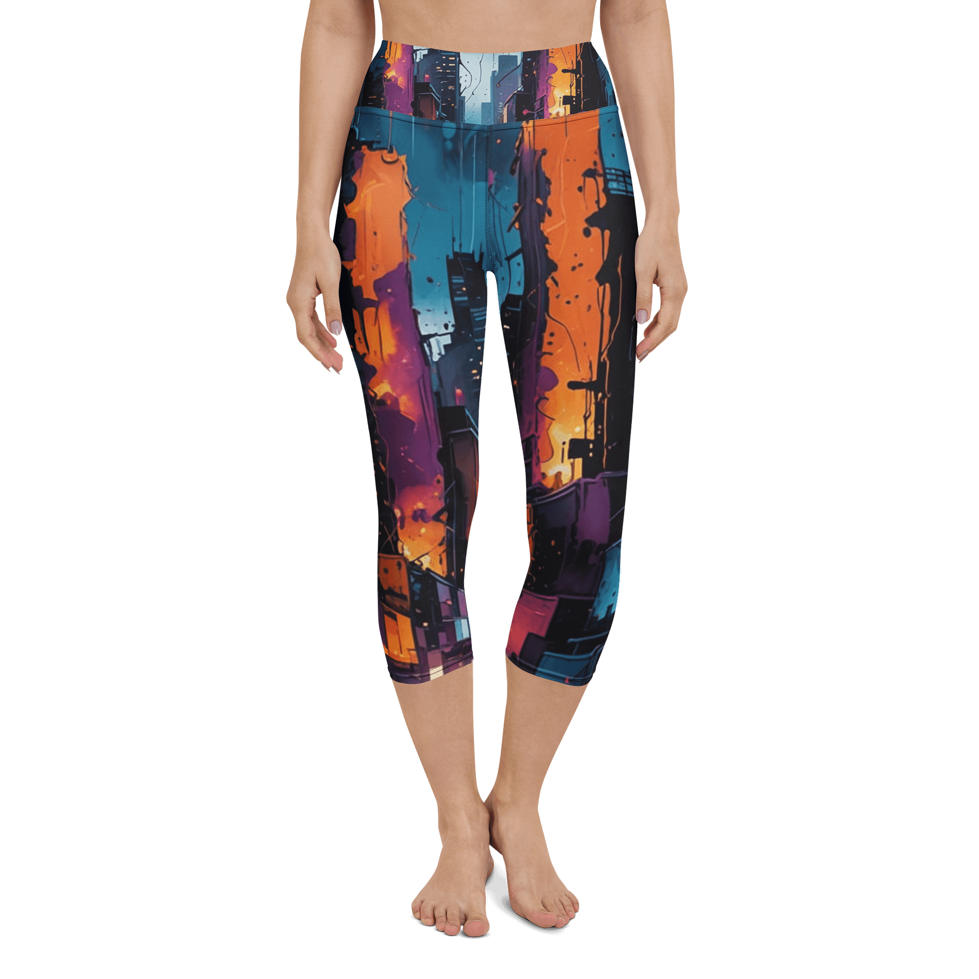 Abstract City 1 Capri Leggings product image (4)