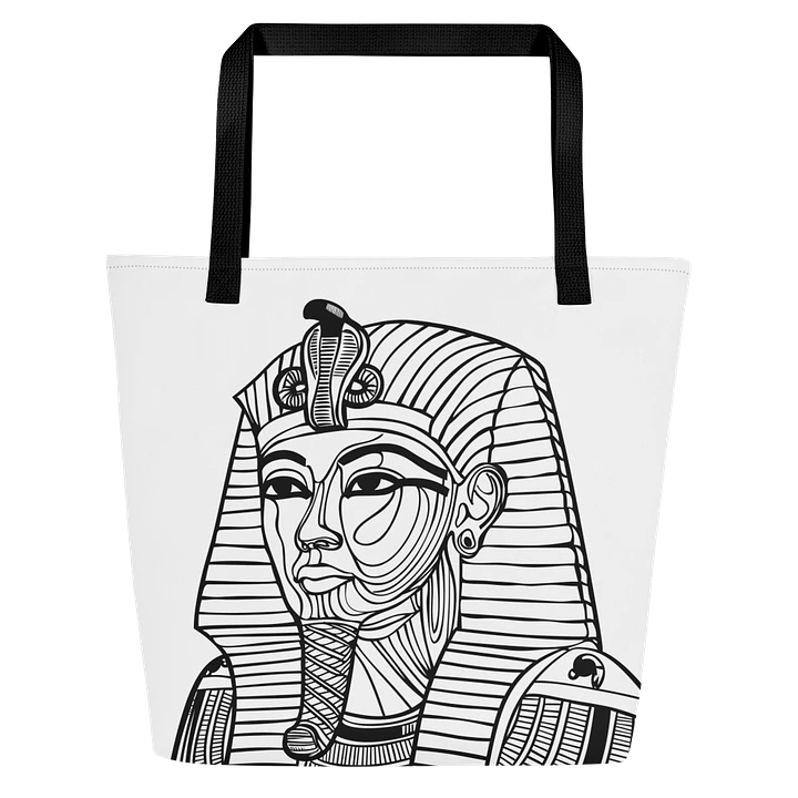 Tote Bag: Elegant Stylish Egyptian History Art Black and White Minimalist Design product image (1)
