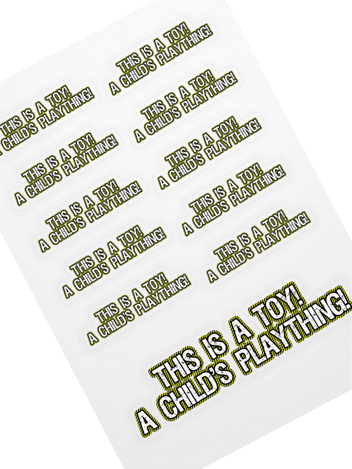 This is a Toy! A Child's Plaything! Sticker Set product image (1)