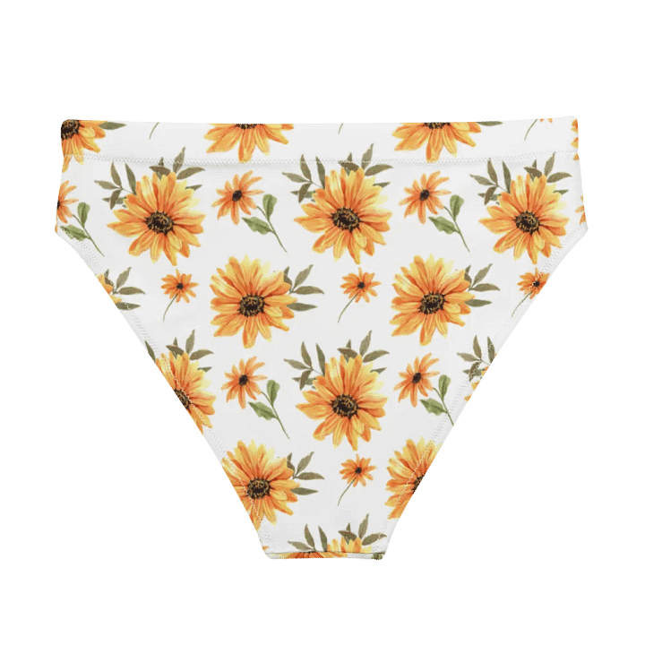 Watercolour Floral Pattern High Waisted Bikini Bottom - V1 product image (2)