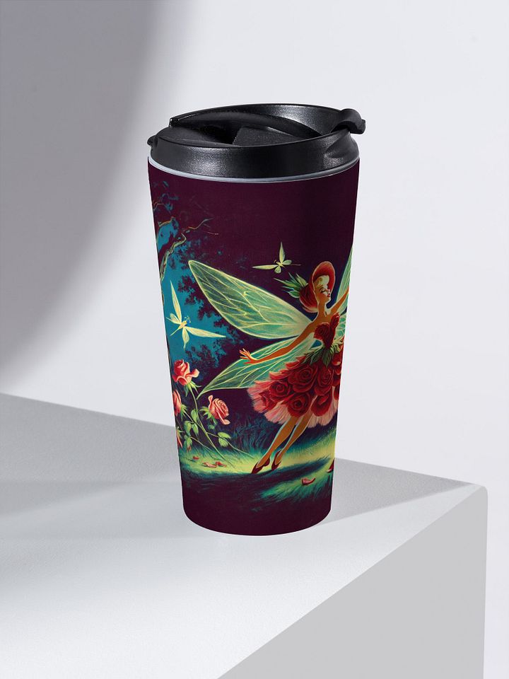 Enchanted Red Rose Fairy Stainless Steel Travel Mug product image (2)