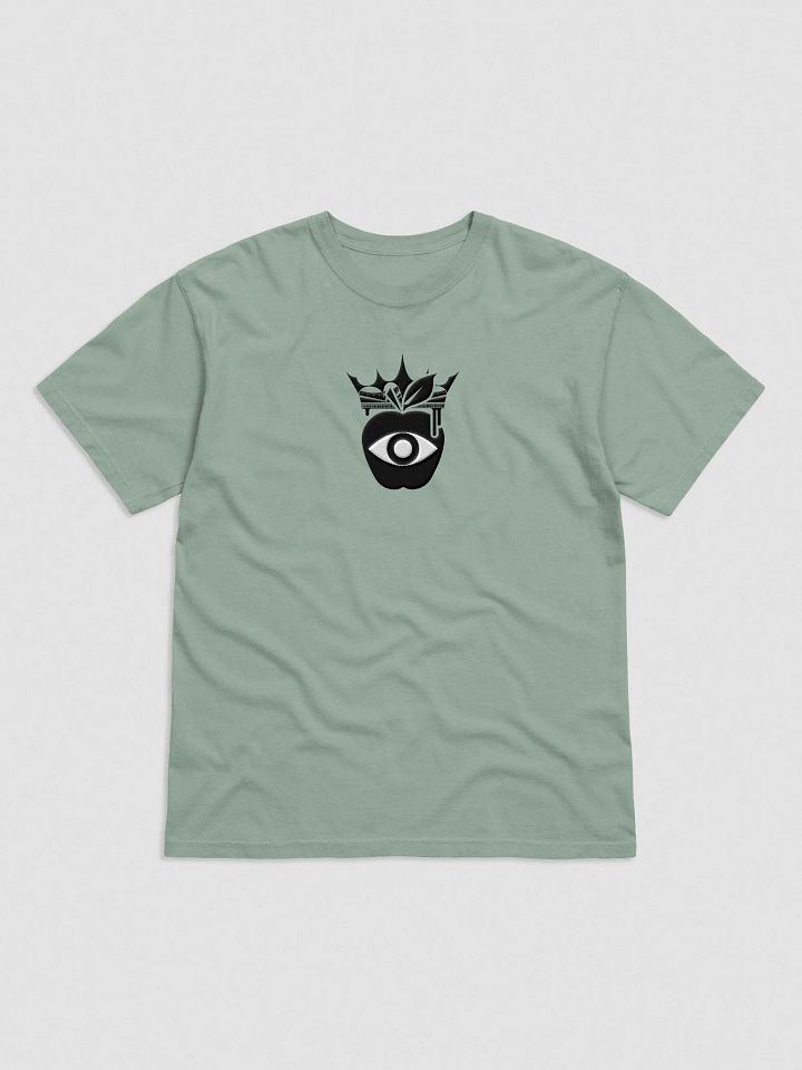 Crowned Apple (Black on Light) Embroidered ✦ Comfort Colors Garment-Dyed Heavyweight T-Shirt product image (6)