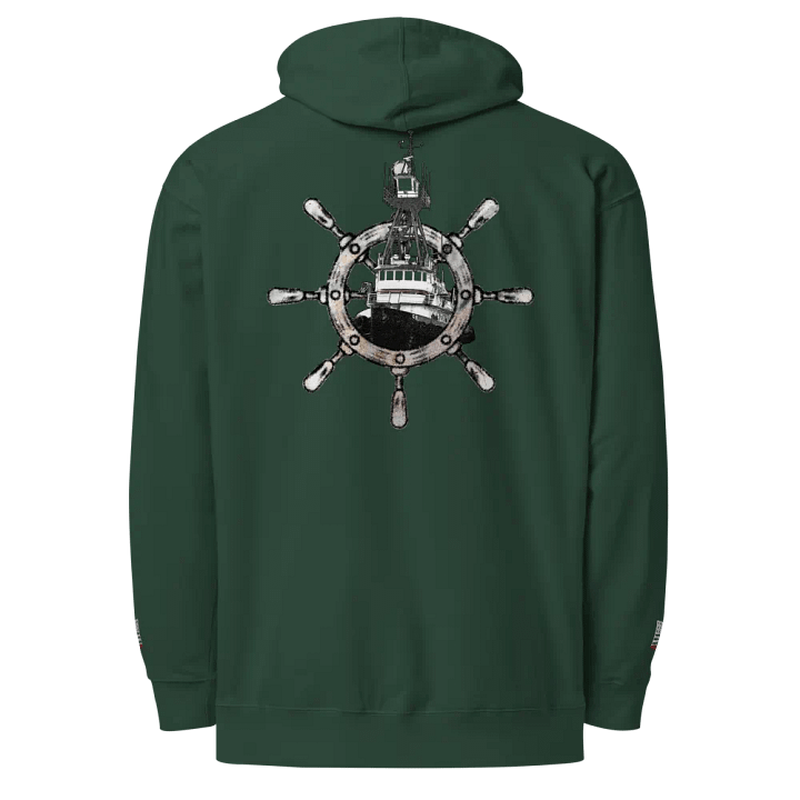 Tug CE ship Wheel - Twin Anchor Front & sleeves (embroidered) product image (1)