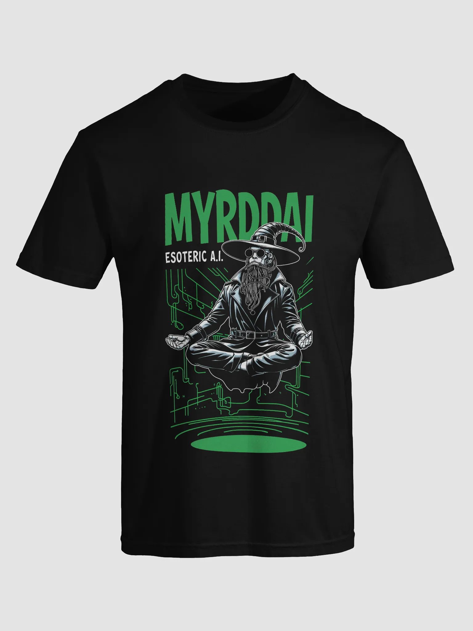 MYRDDAI: 90s Retro Cyberpunk Style with Back Logo - Unisex T-Shirt product image (1)