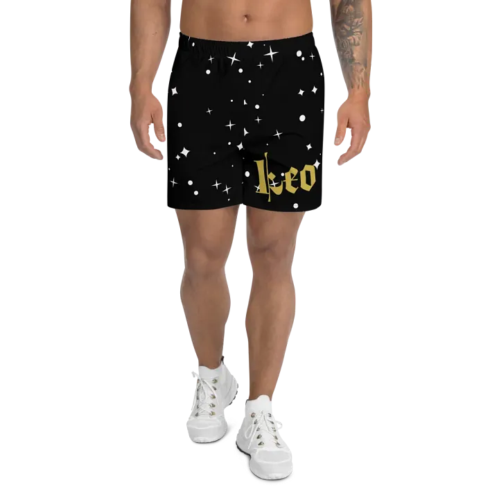 Starry Leo All-Over Print Athletic Long Shorts product image (1)