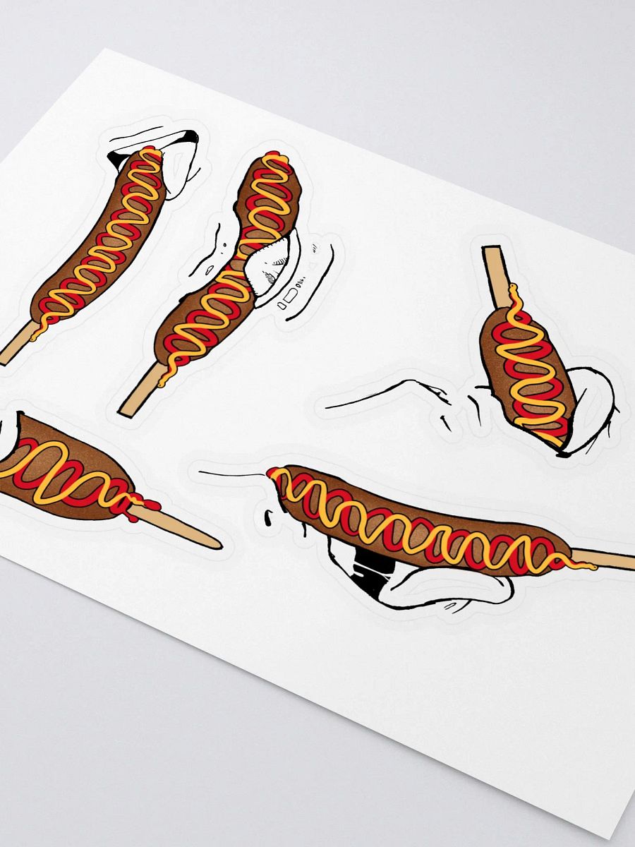 Eating Corn Dog Stickers product image (2)