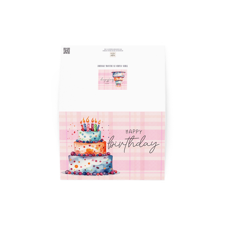 Pink Birthday Cake Greeting Card product image (3)