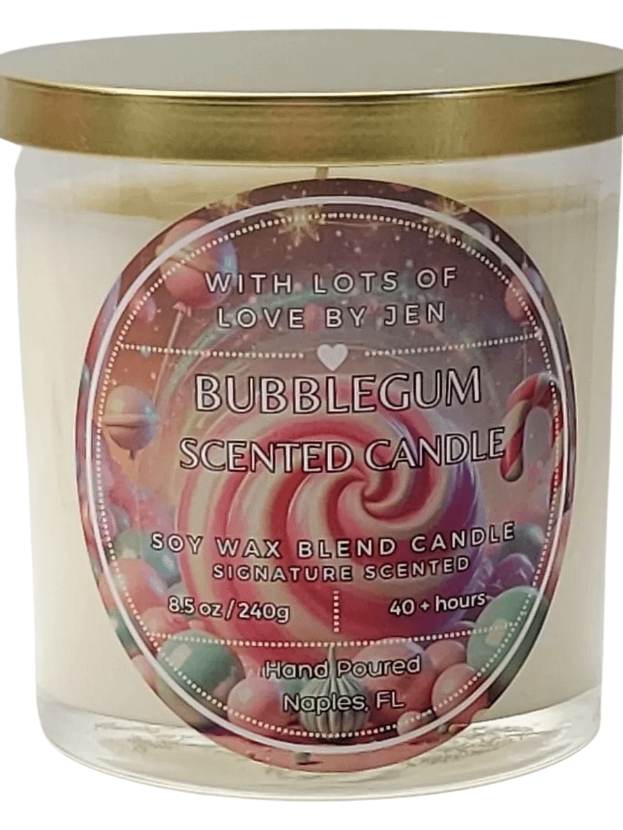 With Lots Of Love By Jen Bubblegum Scented Candle product image (1)