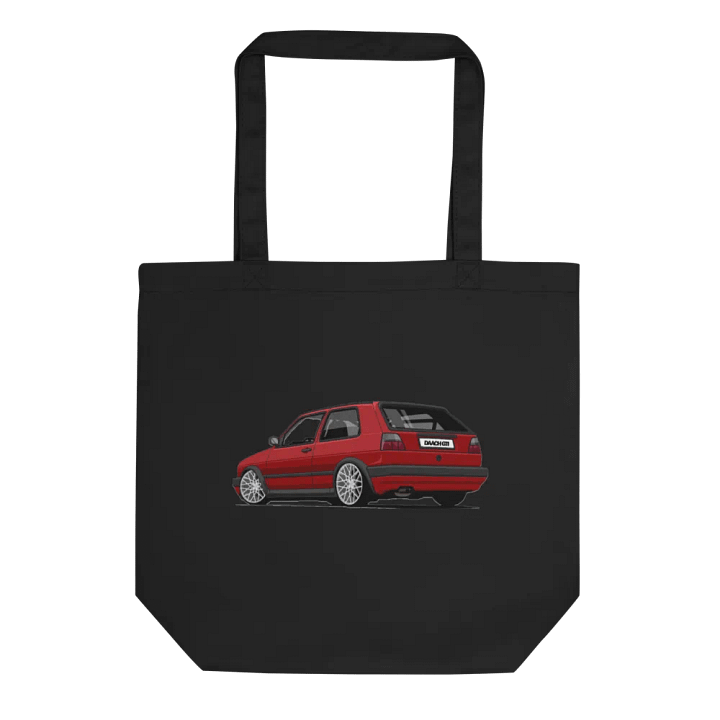 Sporty Red Hatchback Car Illustration Tote Bag product image (1)