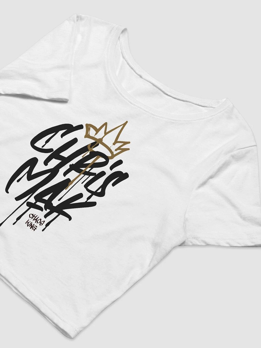 Chaos King Crop top in white. product image (3)