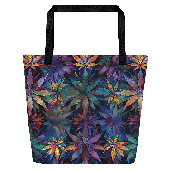 Cannabis Themed - Lunar Leaf - Design | Large All-Over Tote Bag product image (2)
