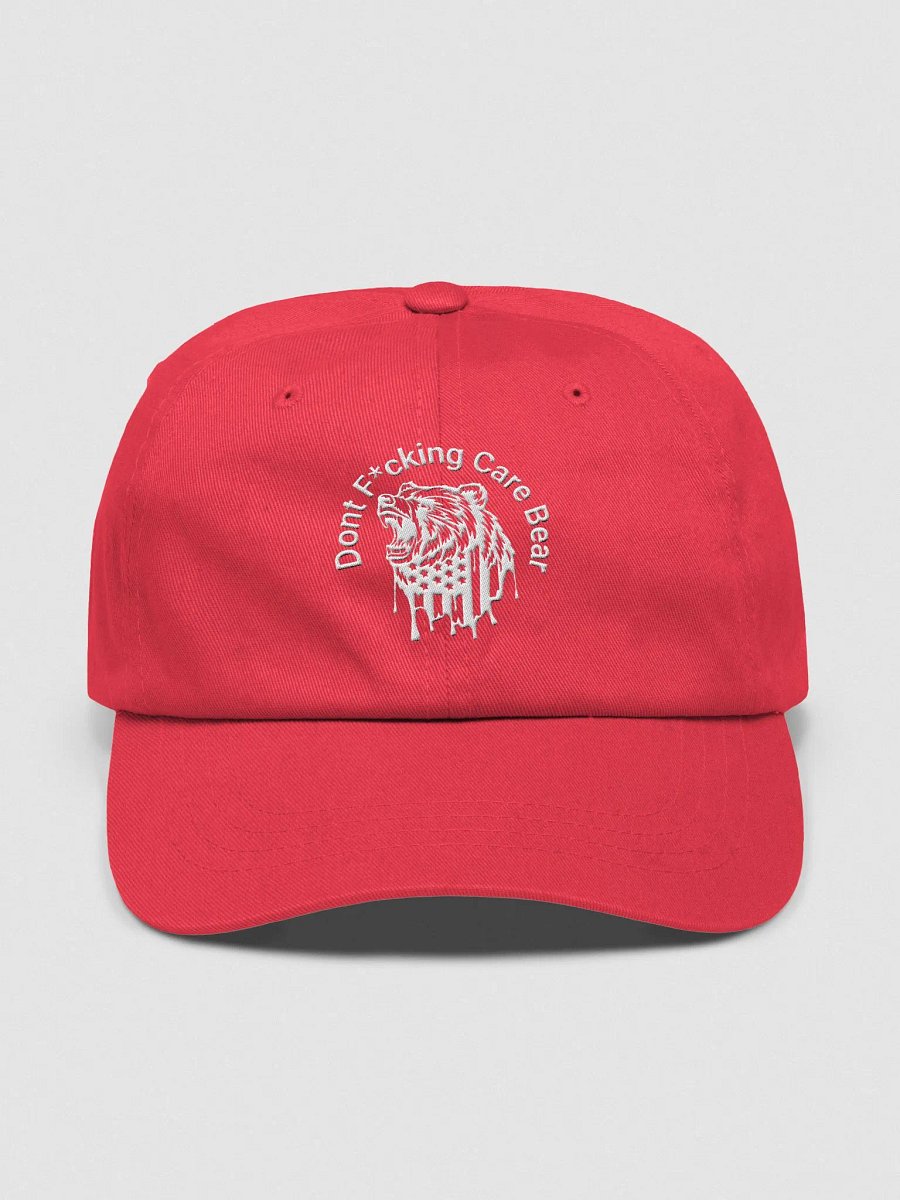 Monochrome Classic Dad Hat Dont F*cking Care Bear Embroidery product image (9)