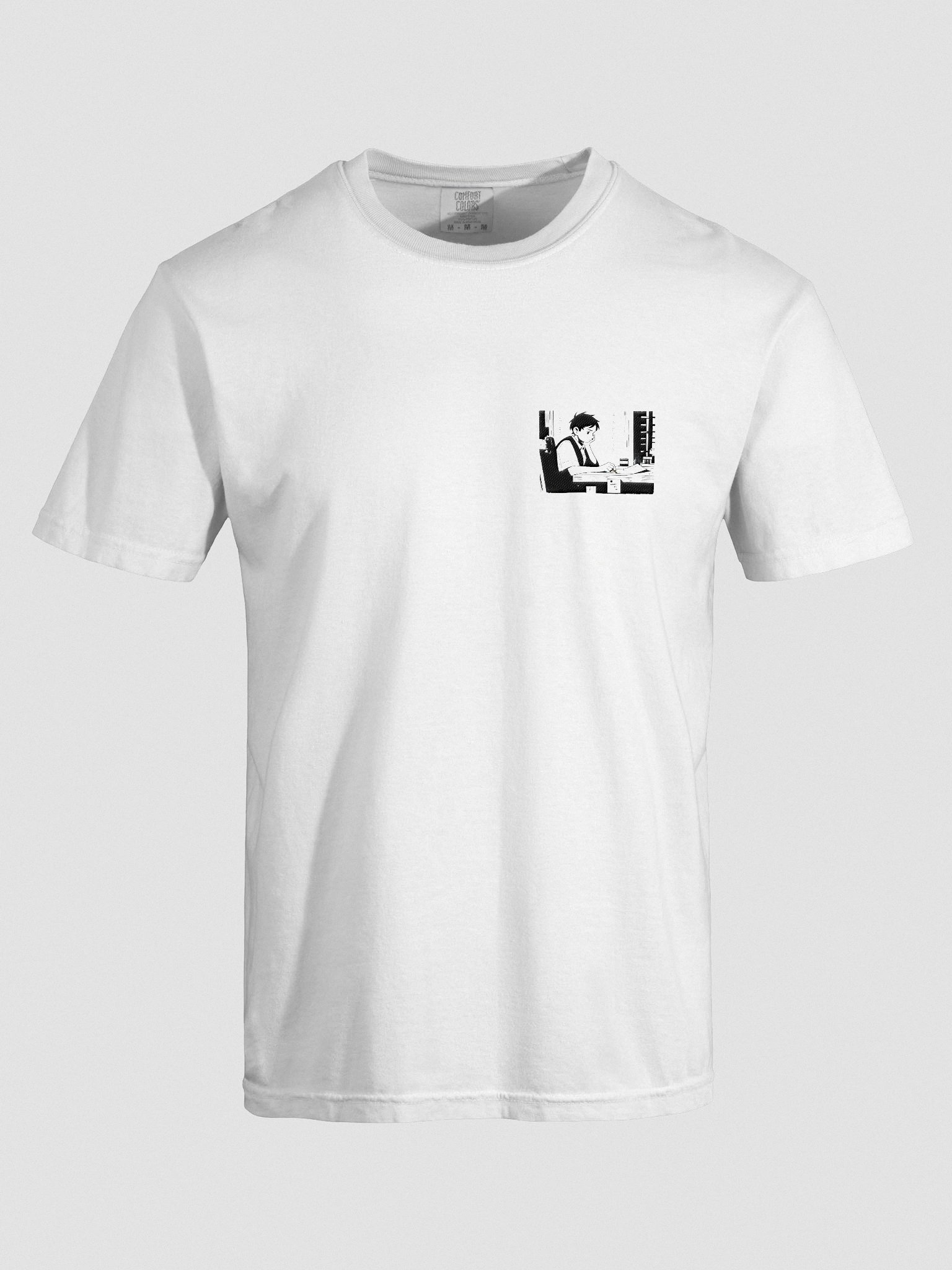Vintage Schoolboy Studying: Classic Black & White Art Heavyweigh T-shirt product image (57)