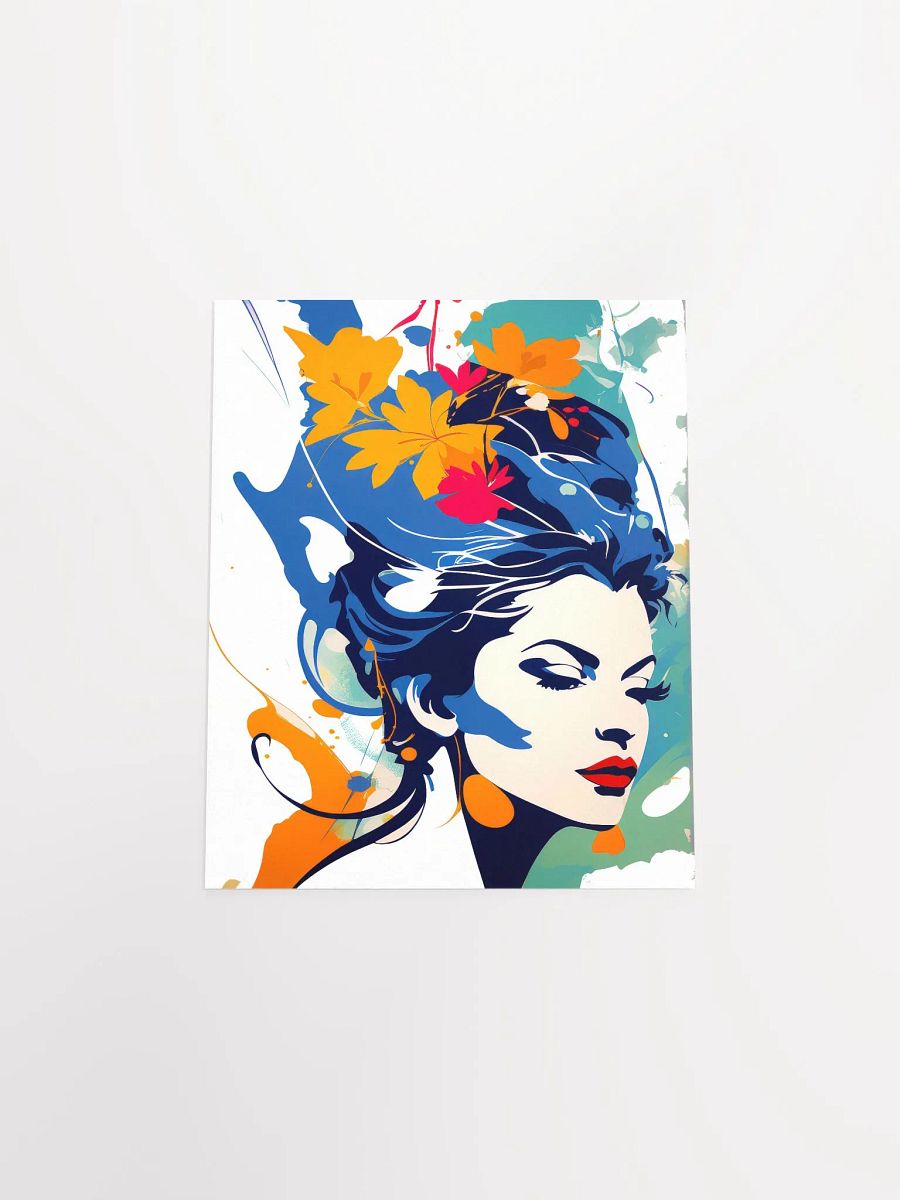 Abstract Woman v2 - Vintage Style Poster - Girly - Small and Standard Sizes - 8x10-11x14-12x16-16x20 Inches product image (4)