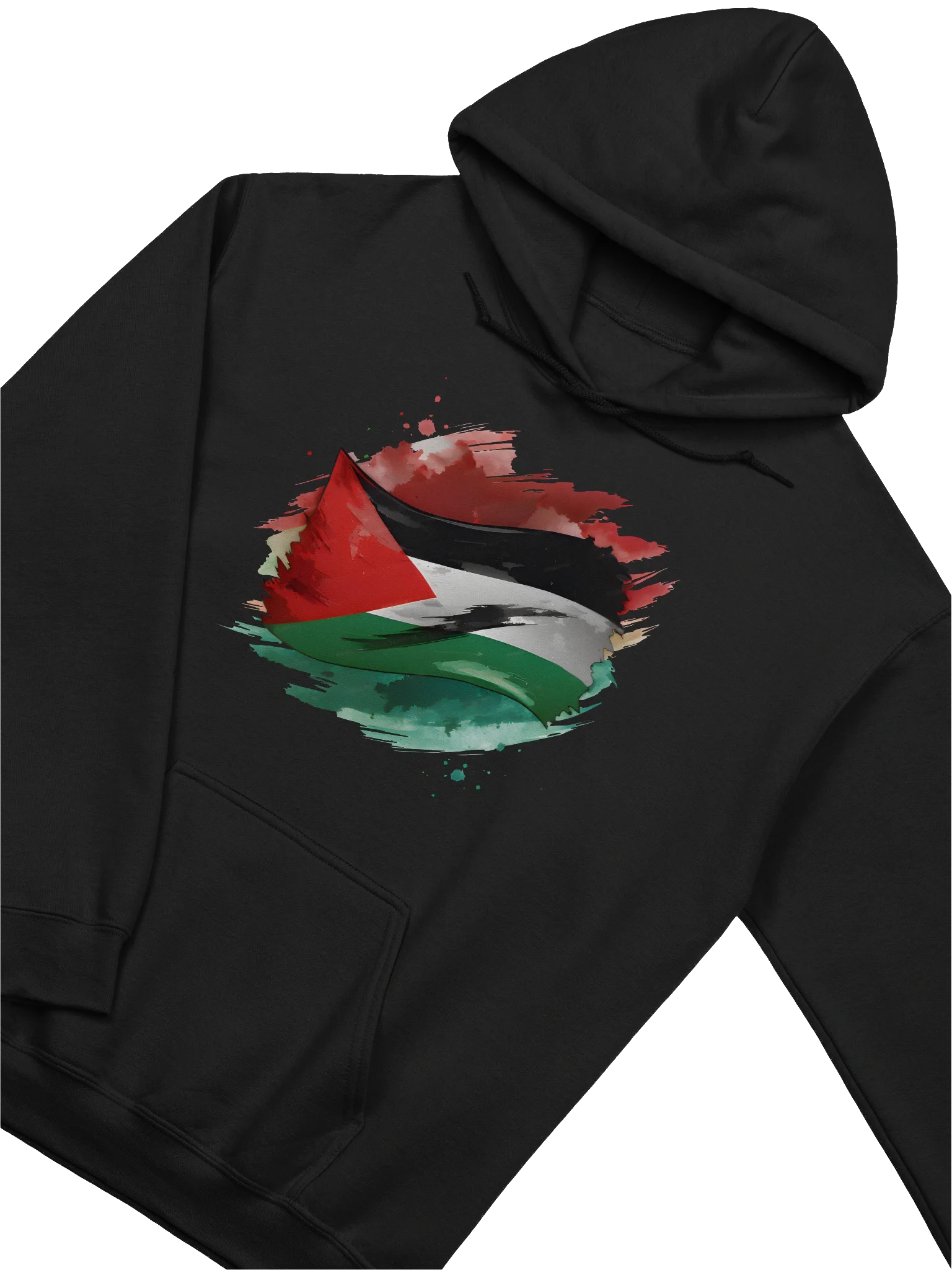 Palestinian Flag Watercolor Hoodie product image (23)