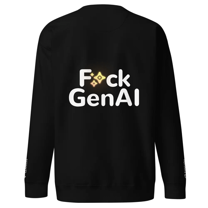 Absolut Idiocy Cotton Heritage Premium Sweatshirt - F✨ck Generative AI (Logotypes) product image (2)