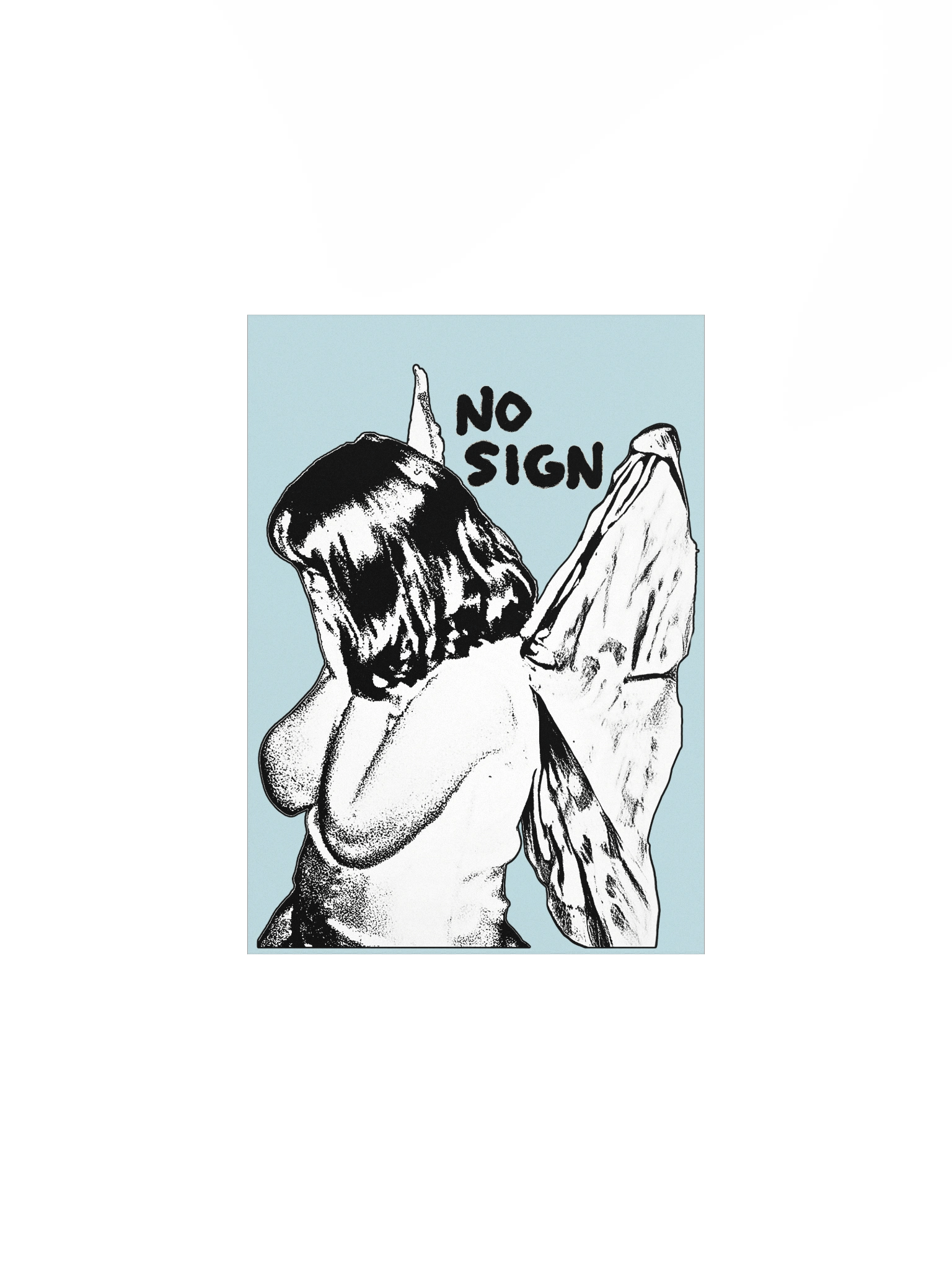 "NO SIGN" blue poster product image (4)