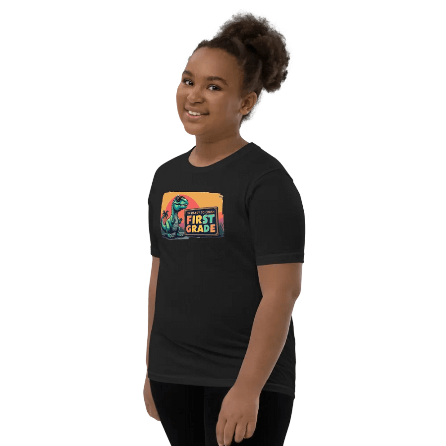 Dino Crush First Grade Youth T-Shirt product image (11)
