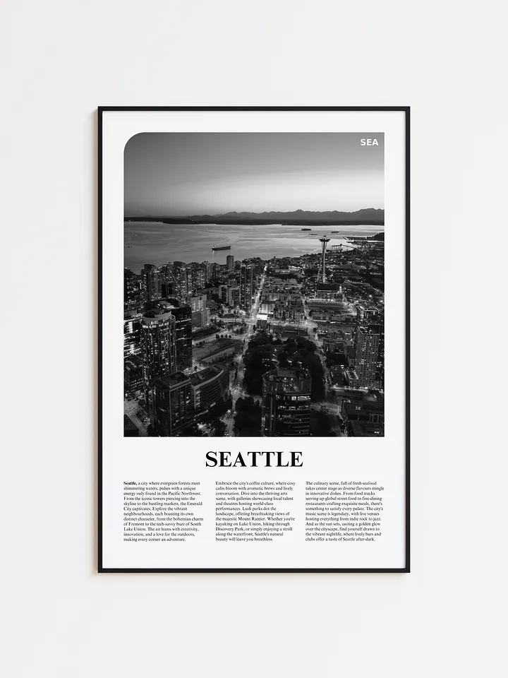 Seattle 02 Newspaper Poster product image (1)