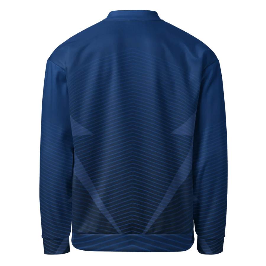 Symmetry in Blue All-Over Bomber Jacket product image (8)