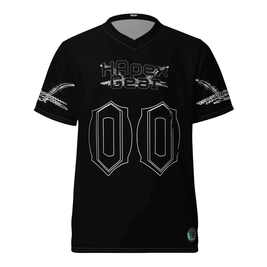 Recycled Unisex Sports Jersey - Black - Black HApex Gear Black Logo product image (3)