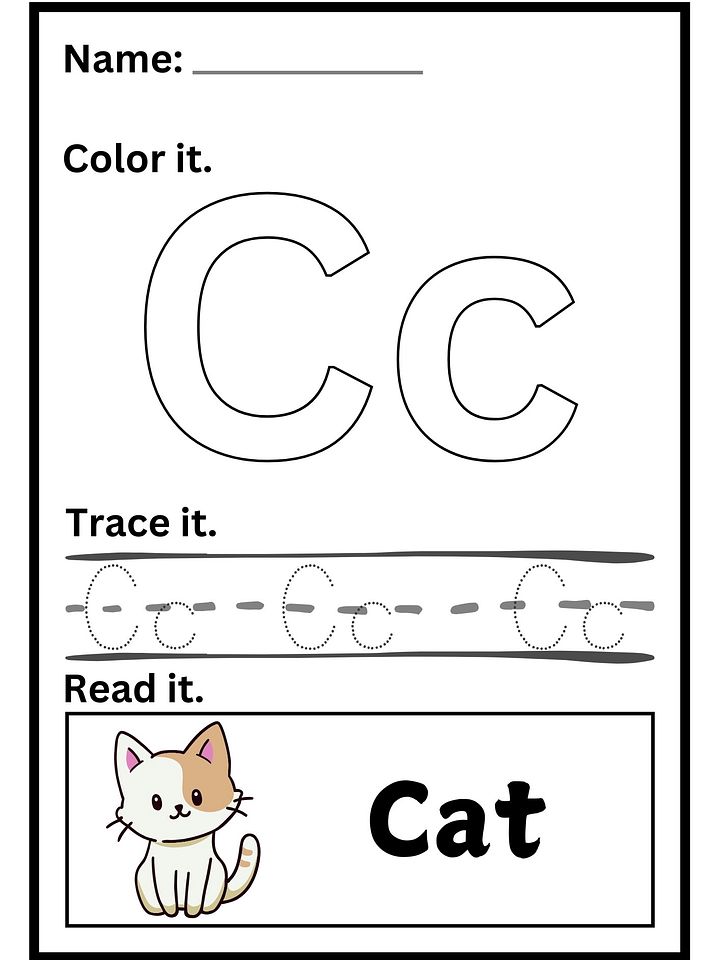 alphabet tracing sheet for Kindergarten PDF product image (2)