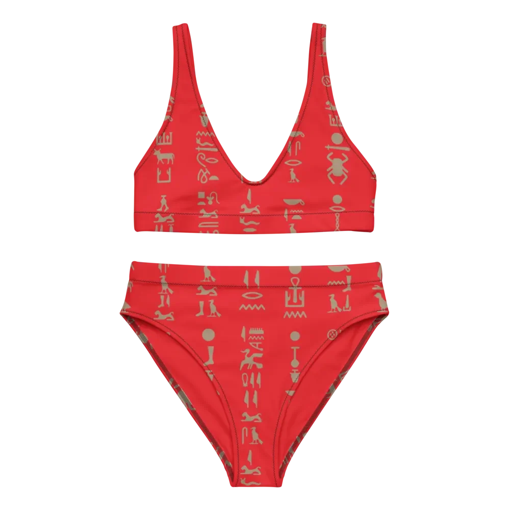 Isis Hieroglyphs Red Bikini Set product image (1)