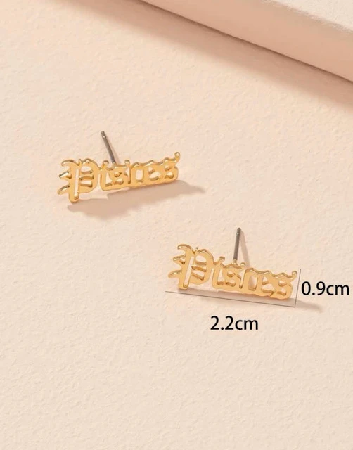 PISCES GOLD HOROSCOPE EARRINGS product image (2)