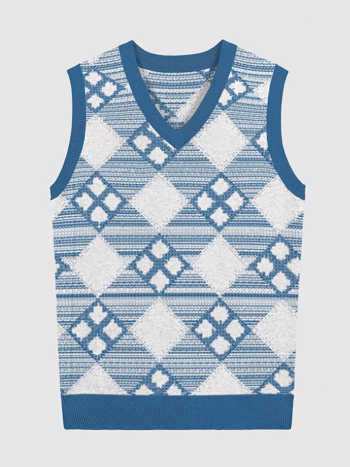 Azure Argyle Classic Vest product image (2)