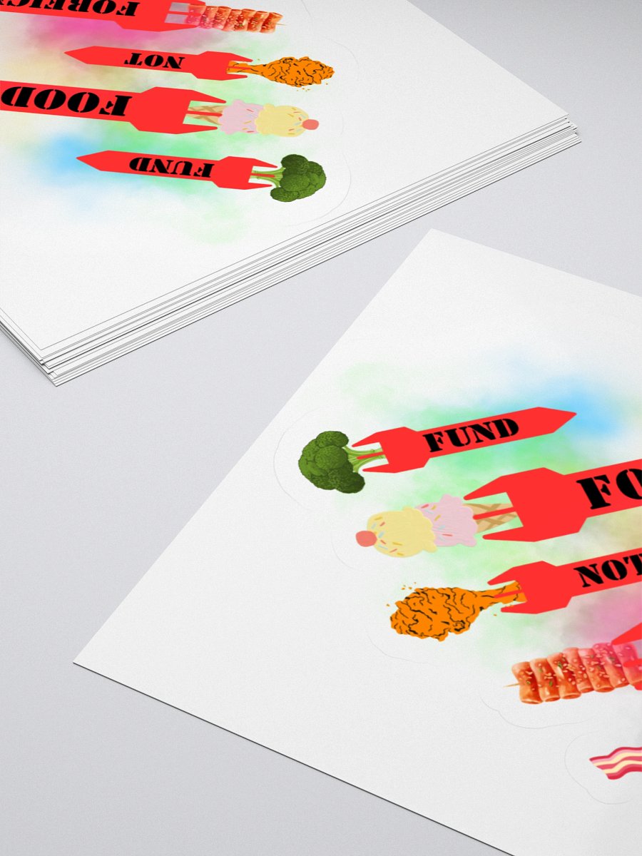 LIMITED - JULY 2025 - FOOD NOT WAR STICKERS product image (12)