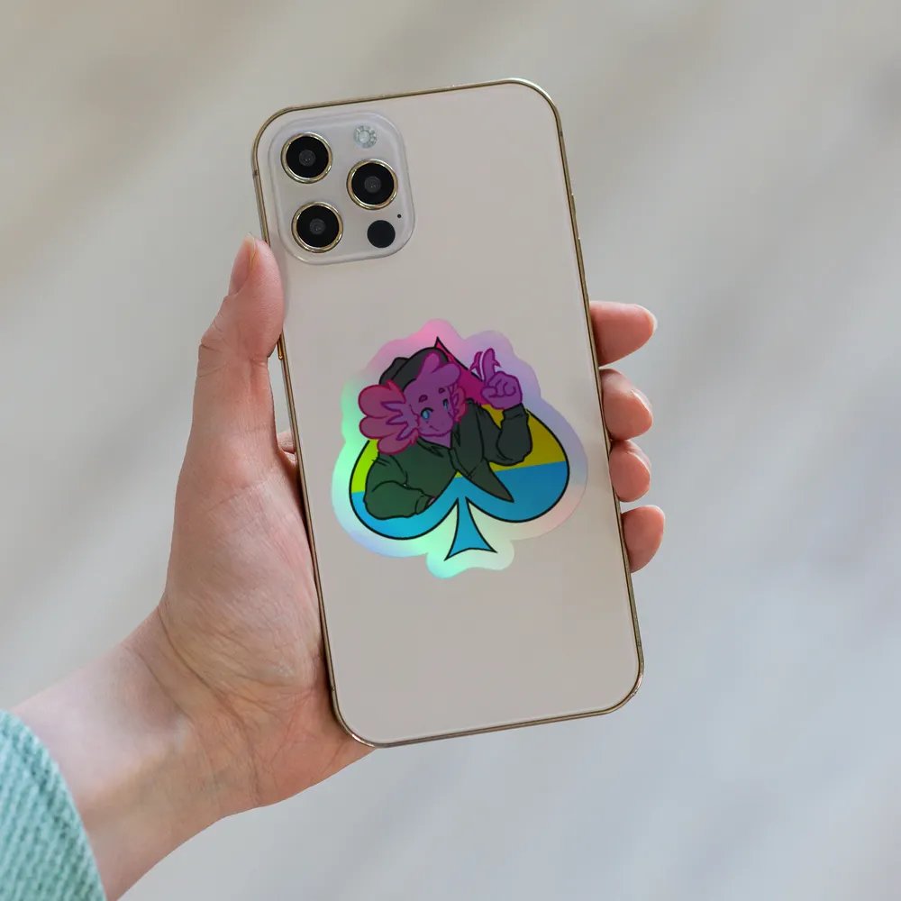 Pan in Spades | Kiss-Cut Holo Sticker product image (6)