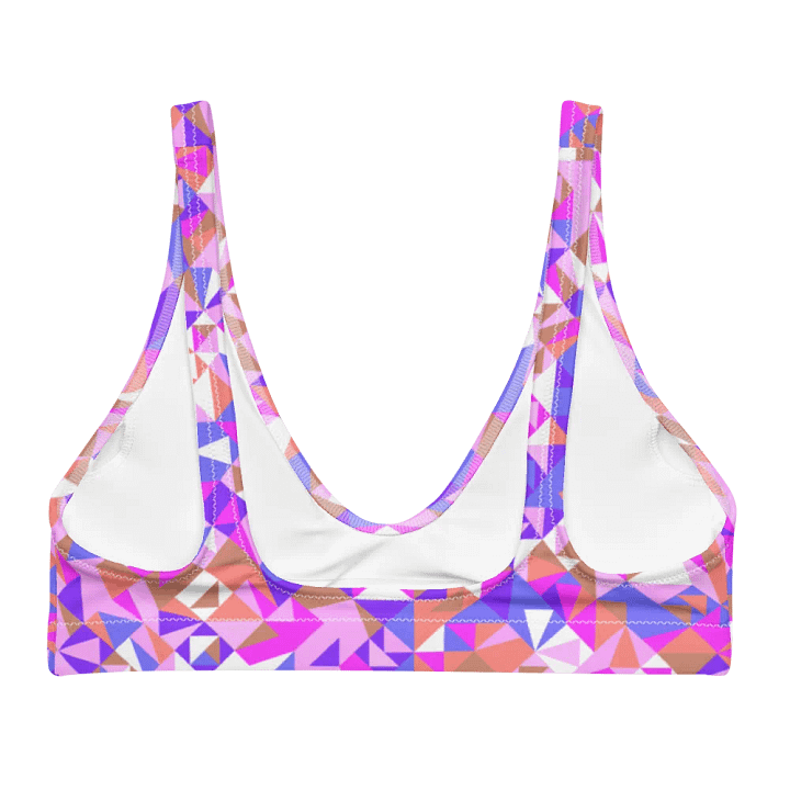 Colorful Vector Patterns Design Padded Bikini Top - v6 product image (1)