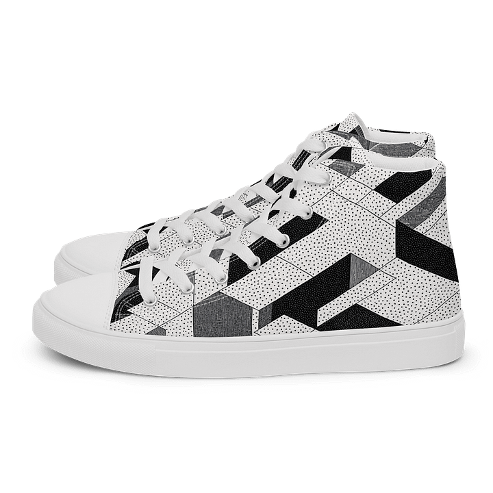 Escher Illusion Women's High Top Canvas Shoes product image (1)