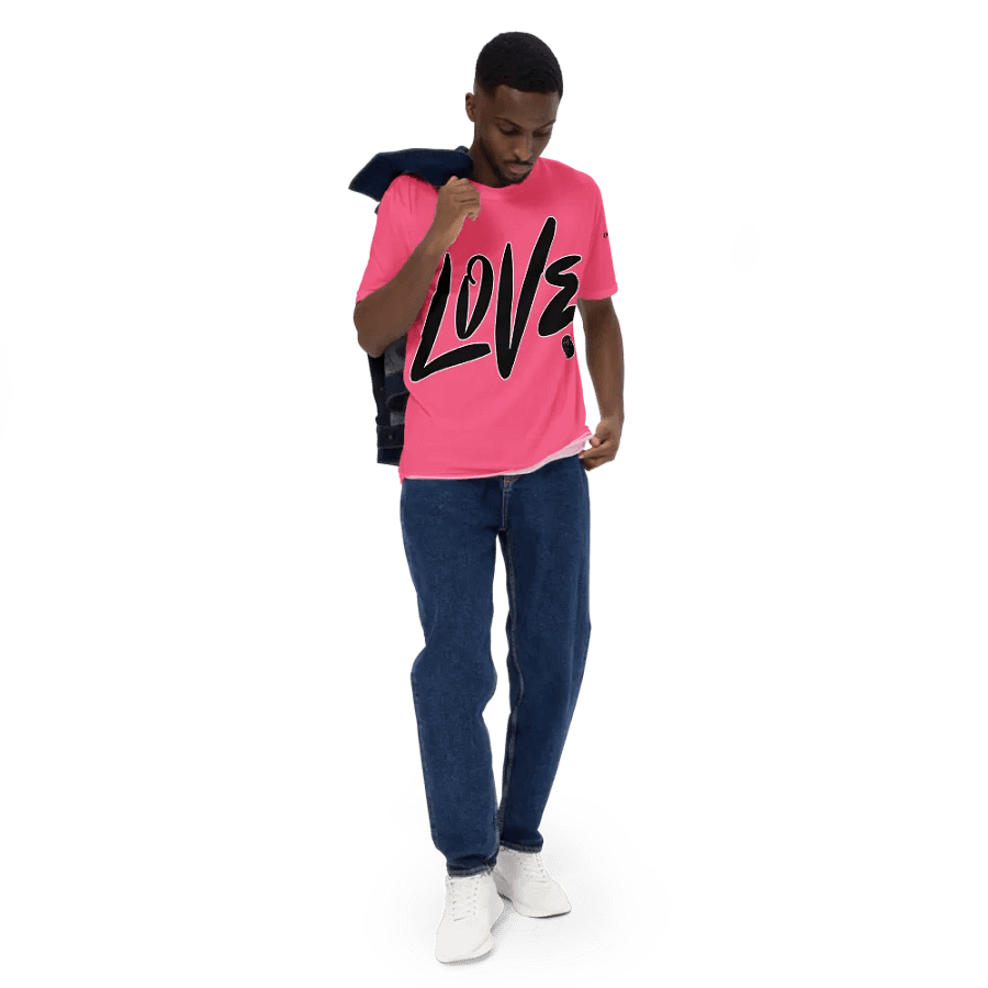 Love & Peace - Pink - Crew Neck T-Shirt product image (5)