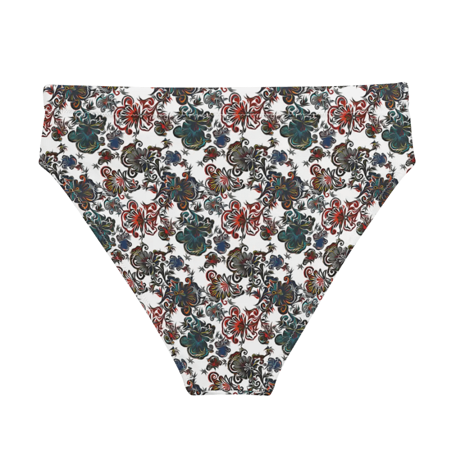 Mysterious Flowers | Recycled High Waisted Bikini Bottom product image (7)