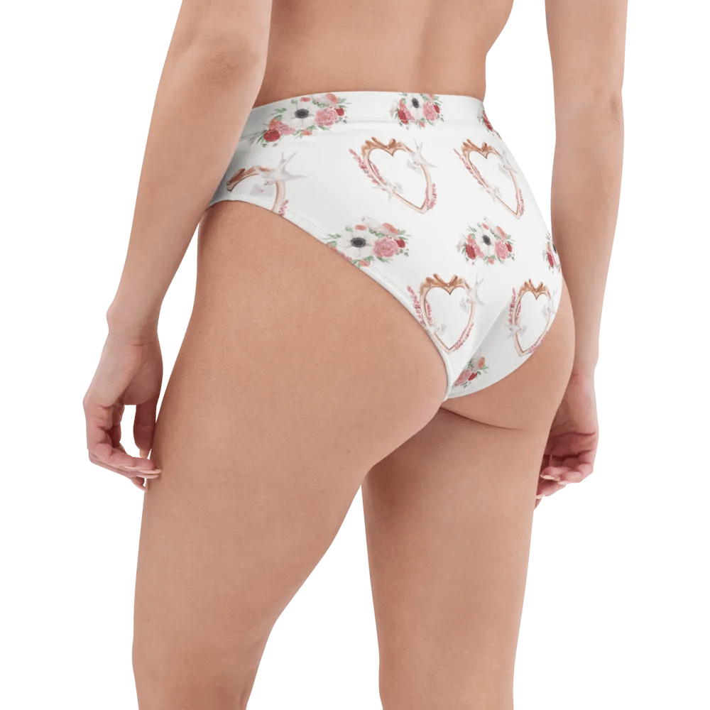 Watercolour Floral Pattern High Waisted Bikini Bottom - V2 product image (1)