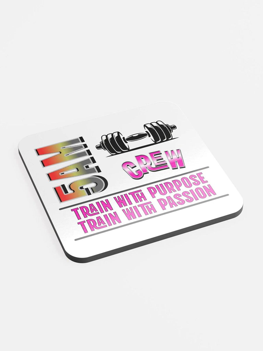 5AM Crew Weightlifting Glossed Cork Coaster product image (3)